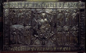 Frente del Arca Santa que contiene el Sudario de Cristo, guardado en la Cámara Santa de Byzantine
